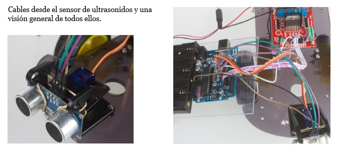 Tercera imagen de cables: general y la del sensor de ultrasonidos