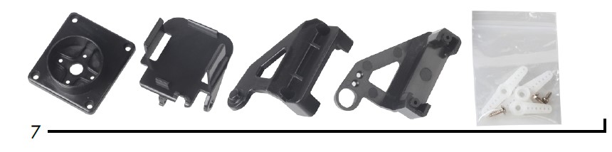 Kit montaje arduino piezas de soporte al servo motor