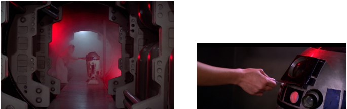Leia transmite el mensaje holográfico a Robot Star Wars R2D2