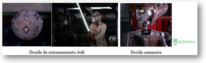Nombres de otros Droides de Star Wars Robot de entrenamiento Jedi y Droide camarera