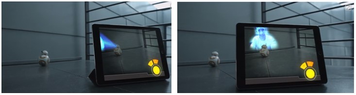 Detalles de la función holográfica del BB-8 de Sphero
