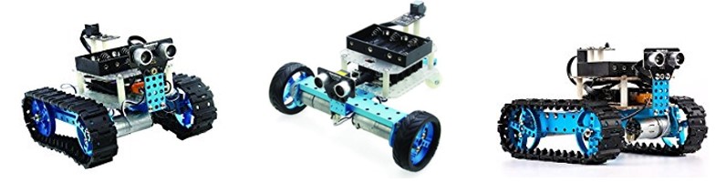 Distintos robots construidos con Makeblock kit inicial