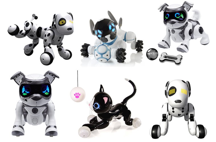 Perro robot para niños según distintos fabricantes Chip Zommer Teksta y mascota robótica Kitty