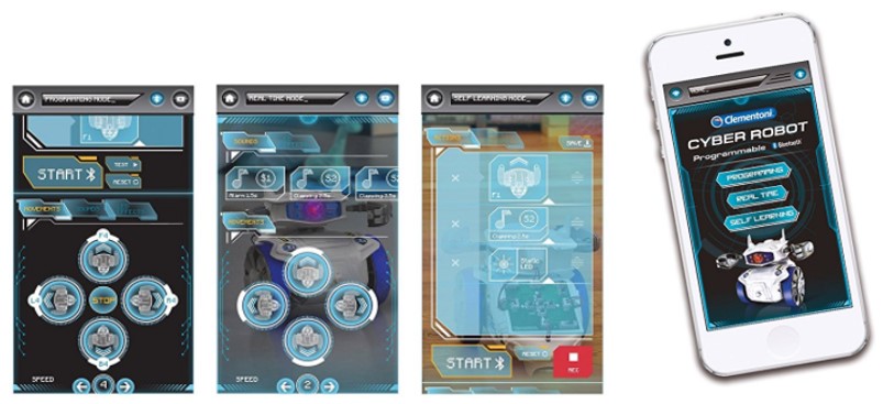 Entorno de programación mediante móvil del Cyber robot Clementoni