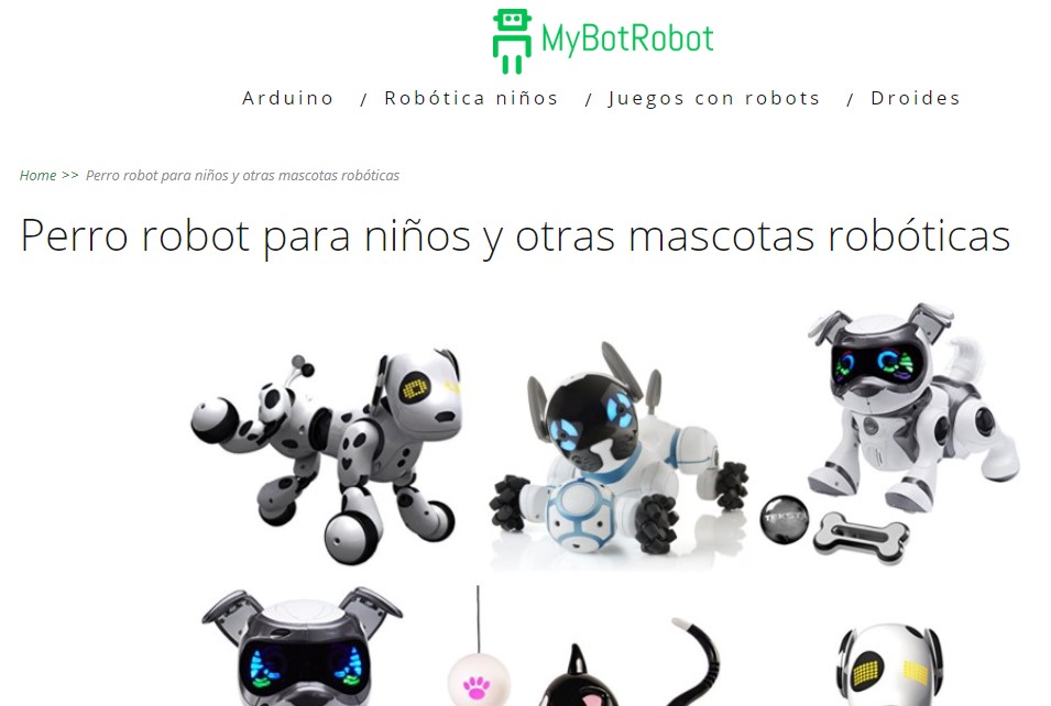 perros robot para niños