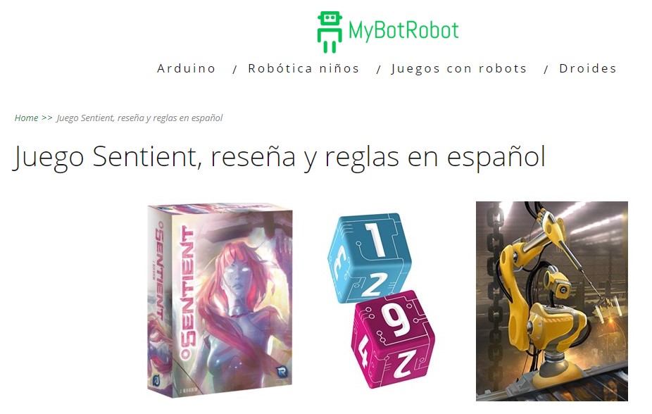 MyBotRobot Juego Sentient reseña y reglas en español