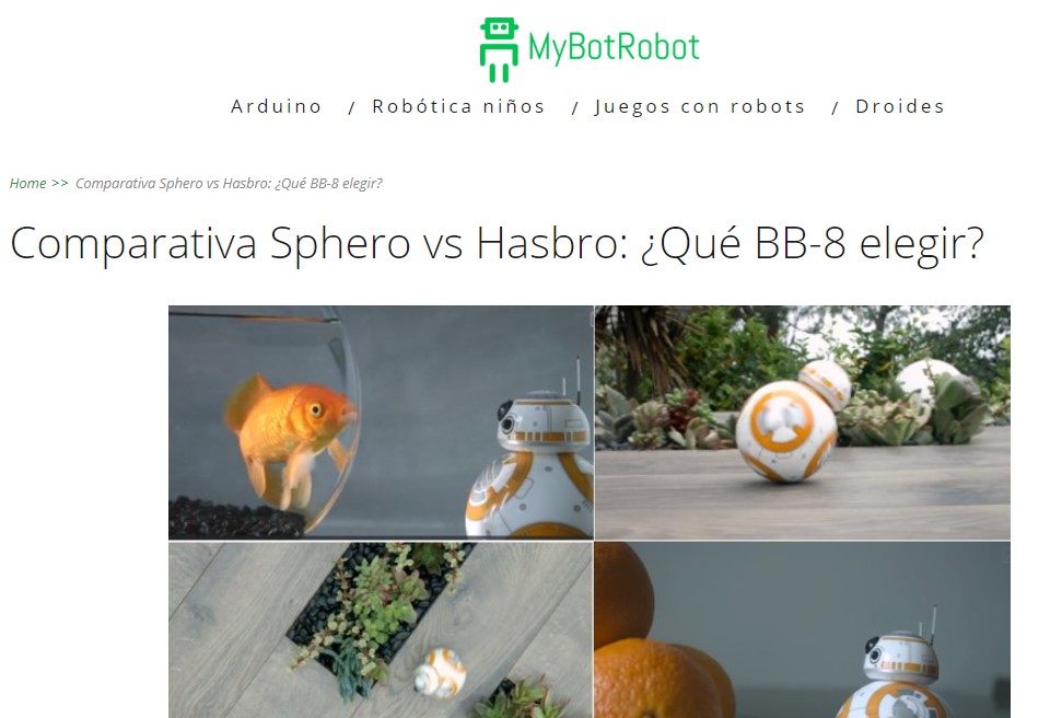 MyBotRobot Comparativa Sphero vs Hasbro para saber que BB8 elegir