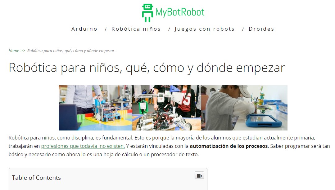 MyBotRobot Robotica para niños, qué, cómo y dónde empezar