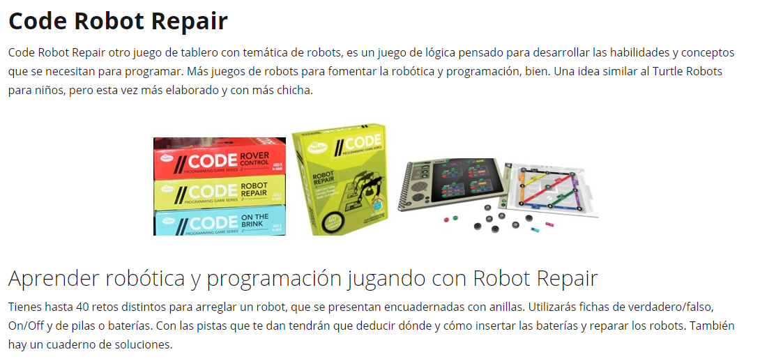 Otros juegos de robots de tablero