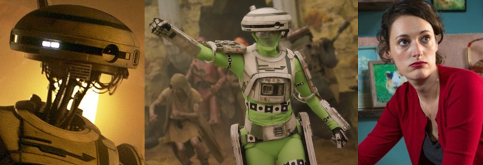 L3-37 y la actriz que le da vida, Phoebe Waller Bridge