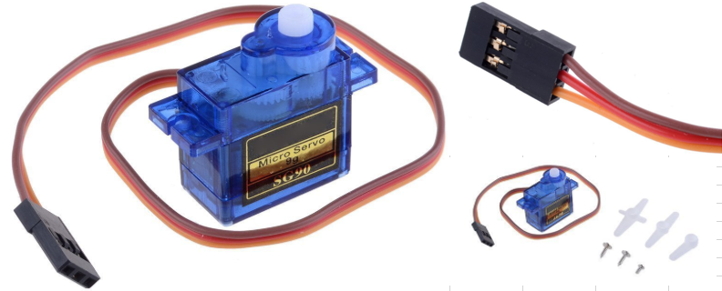 Servomotor analógico detalle y piezas