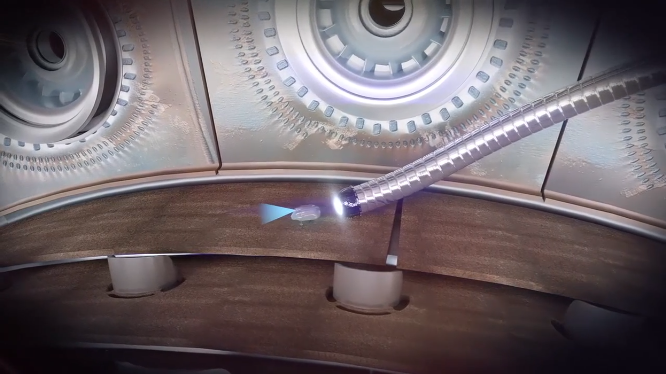 Introducción de la cucaracha robótica mediante flexible serpiente robot