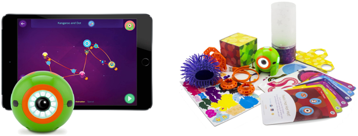formas de utilizar y piezas del kit de creatividad para dot de wonder workshop